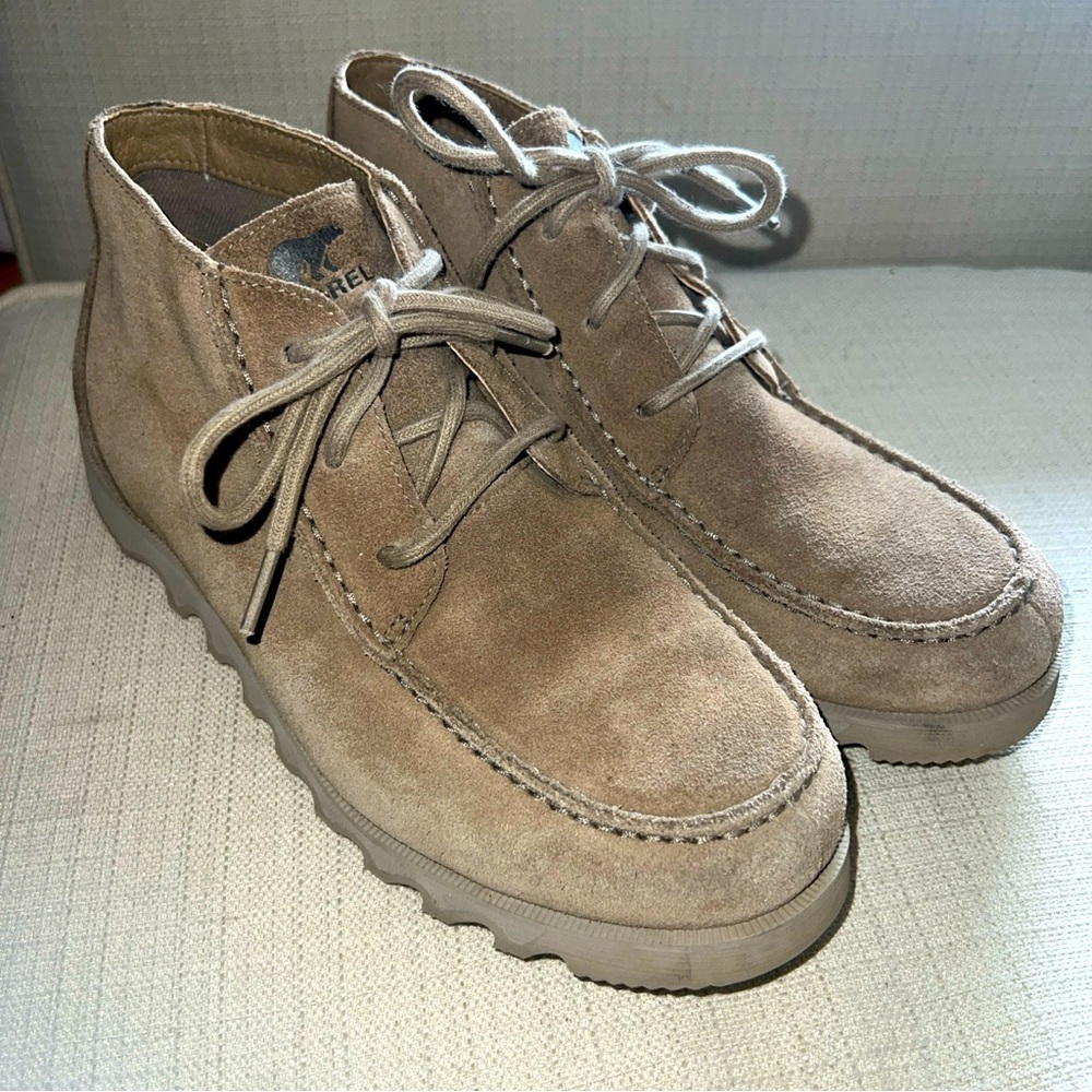 Sorel Men's Kezar Chukka WP Boots Size 8 Tan Suede Waterproof Lace NM4236-297